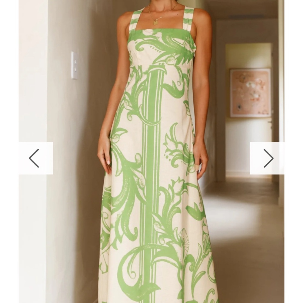 Billy J Mandy Sage Green Maxi Dress
